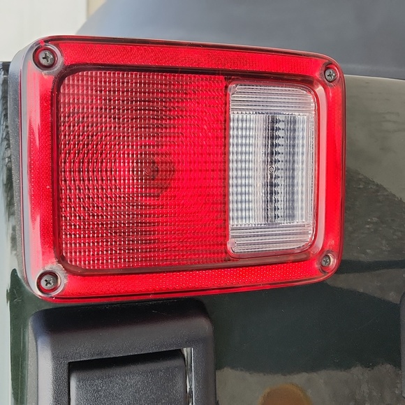 Jeep Wrangler brake light tail light covers, metal. - Picture 3 of 3